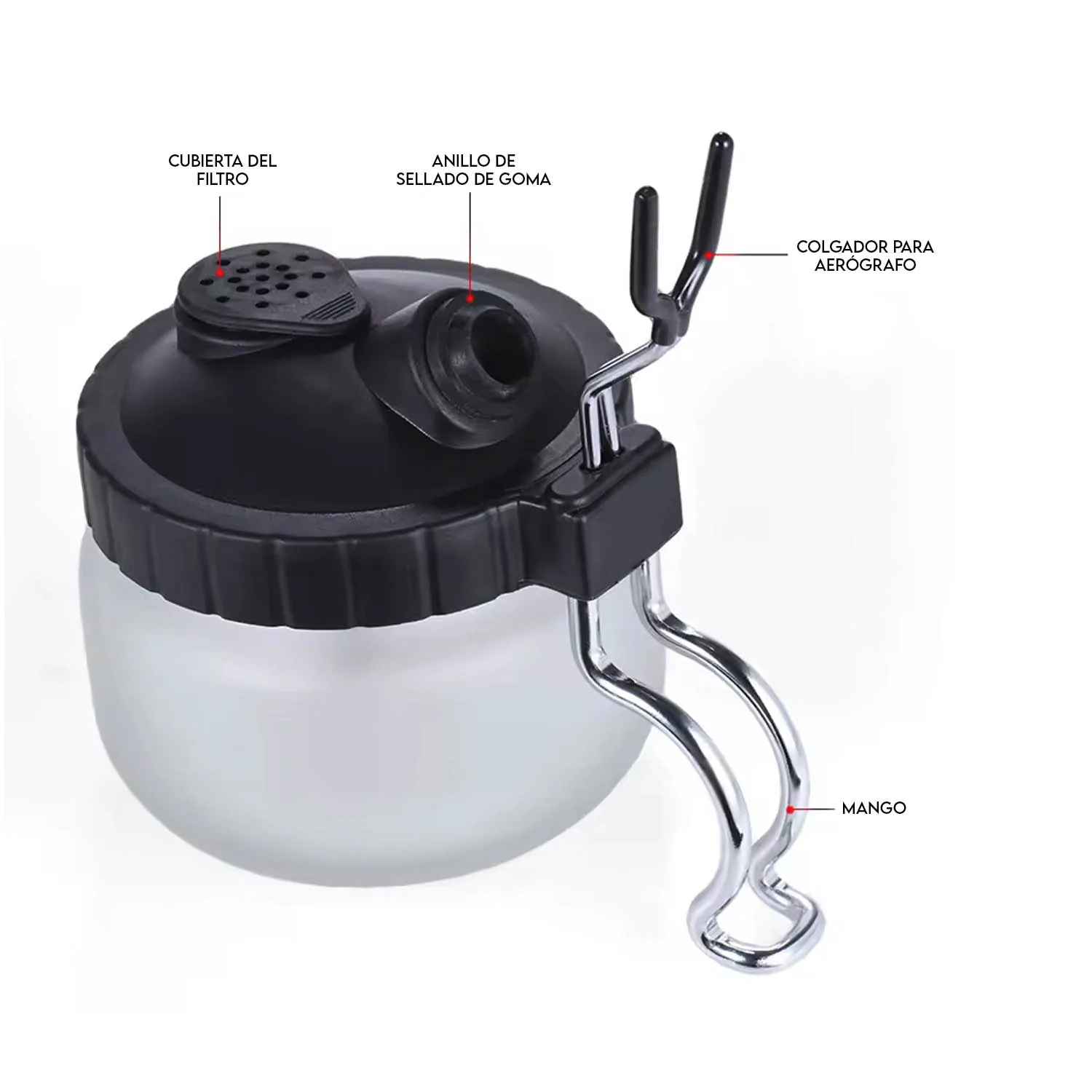 Botella de Limpieza para Aerógrafo