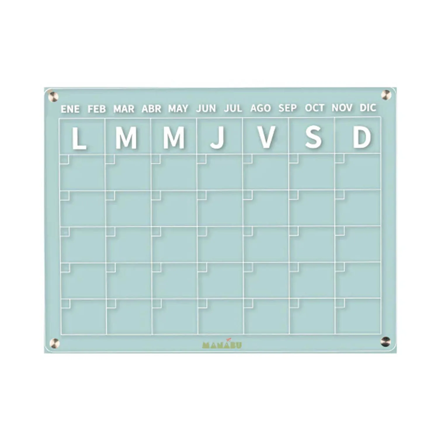 Calendario Magnético Mes & Semana + lápices de tiza líquida