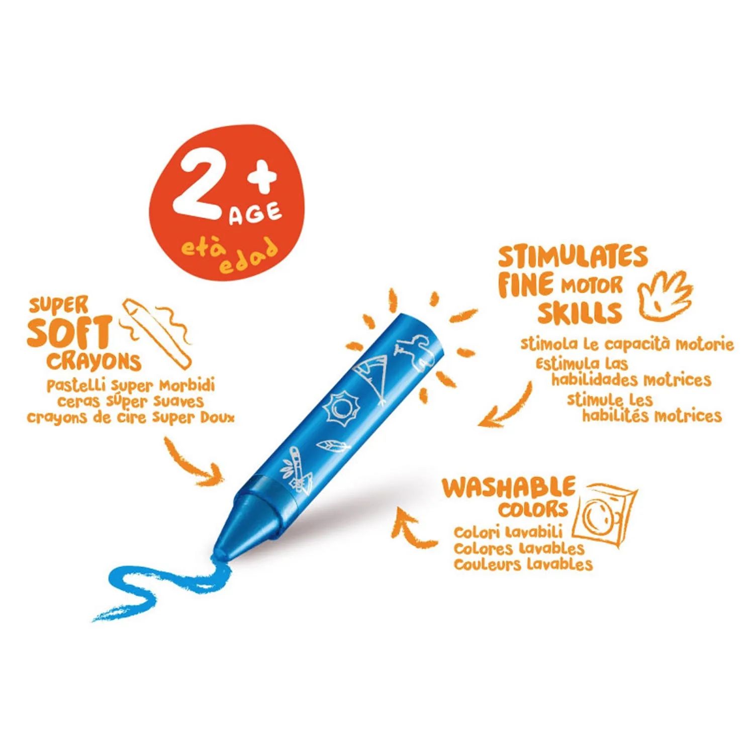 Crayones Carioca Baby 8 Colores