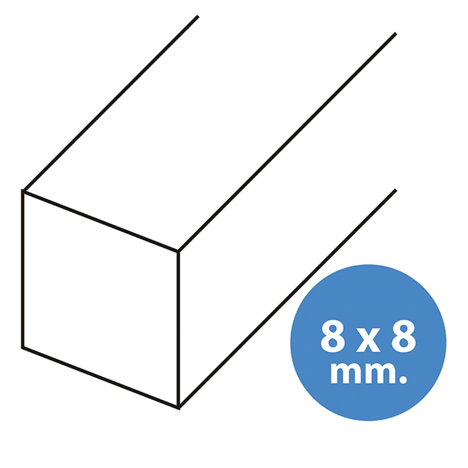 Palos de Maqueta Adix Creative 50 cm 8x8 3uds.