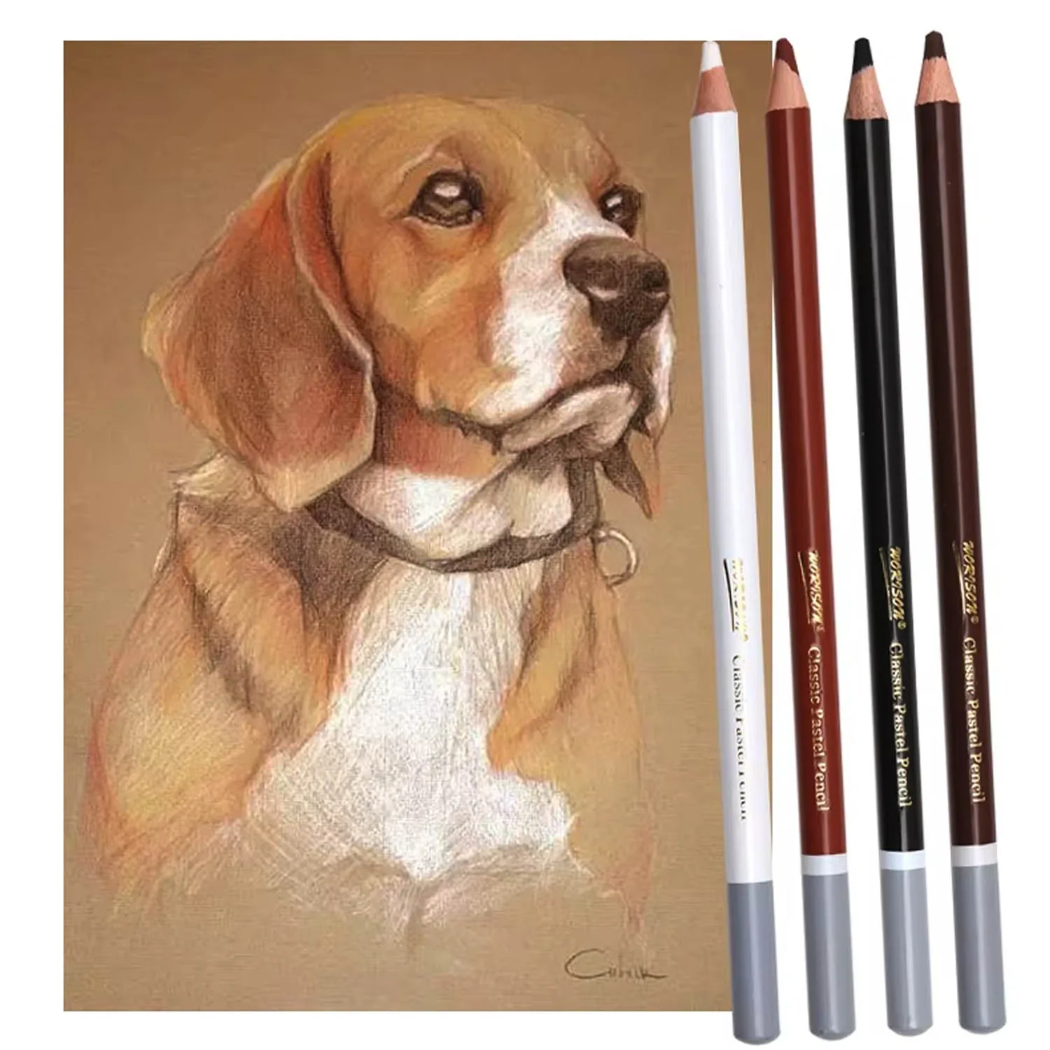 Pastel Seco En Lapices 4 Tonos Clasicos