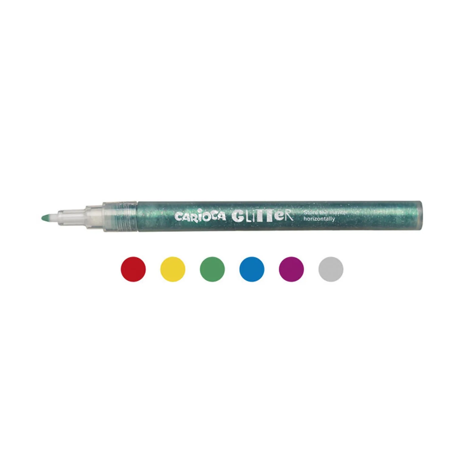 Plumones Glitter Carioca 6 Colores