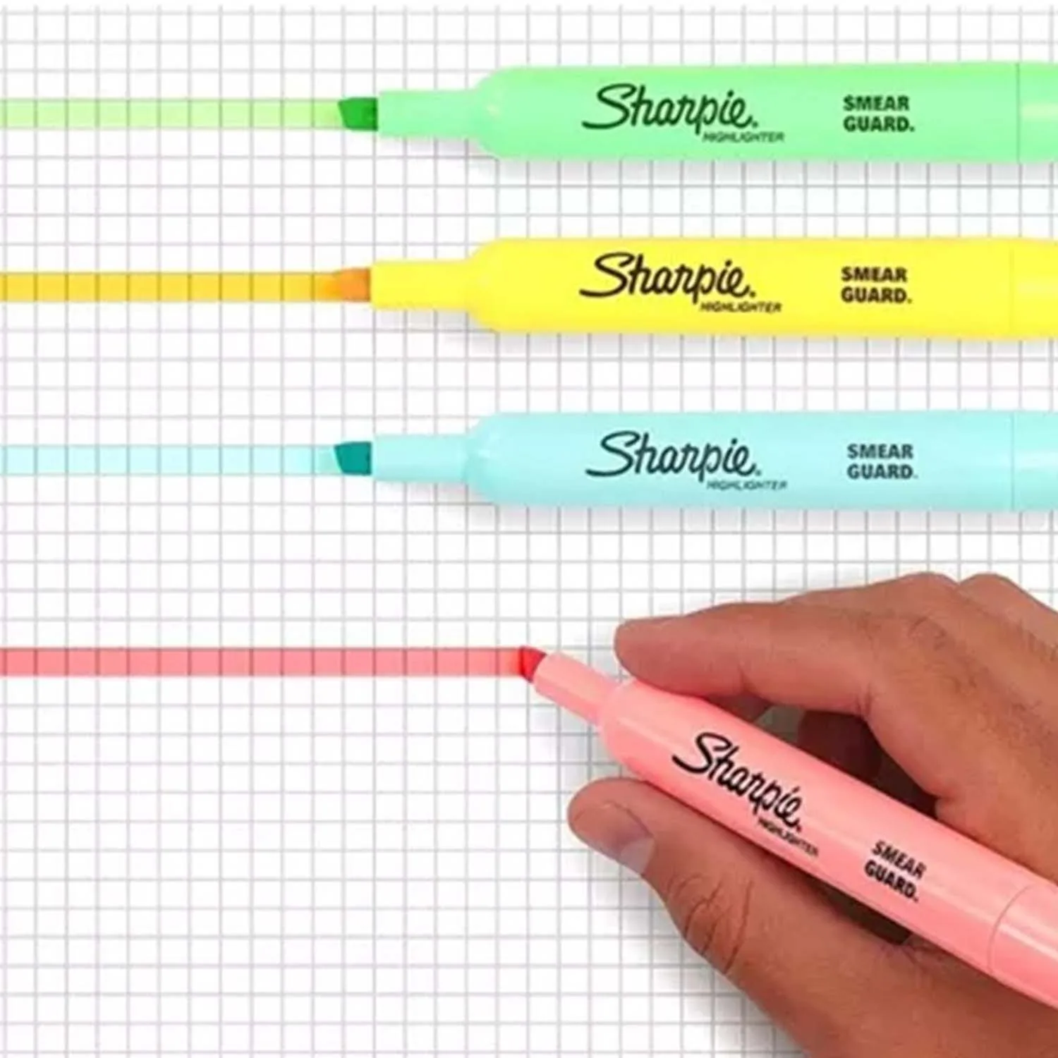 Set Destacadores Sharpie Tank 4 Colores Pastel