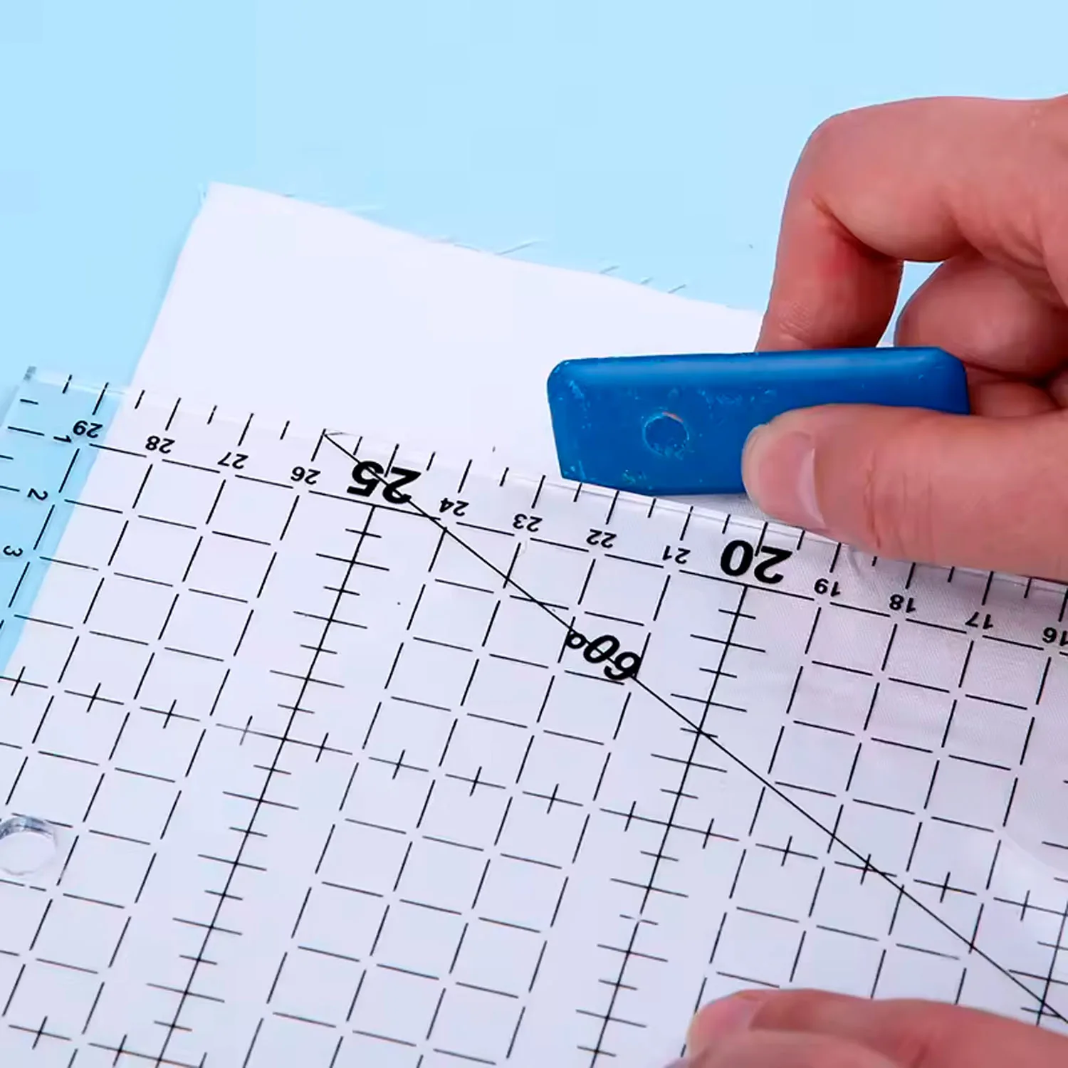 Regla Patchwork Quilting 60x15cm con ángulos 30-45-60 grados