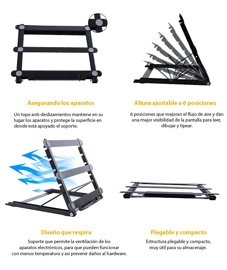 Soporte Atril para Tablero de Dibujo o Notebook 24x19x15cm.