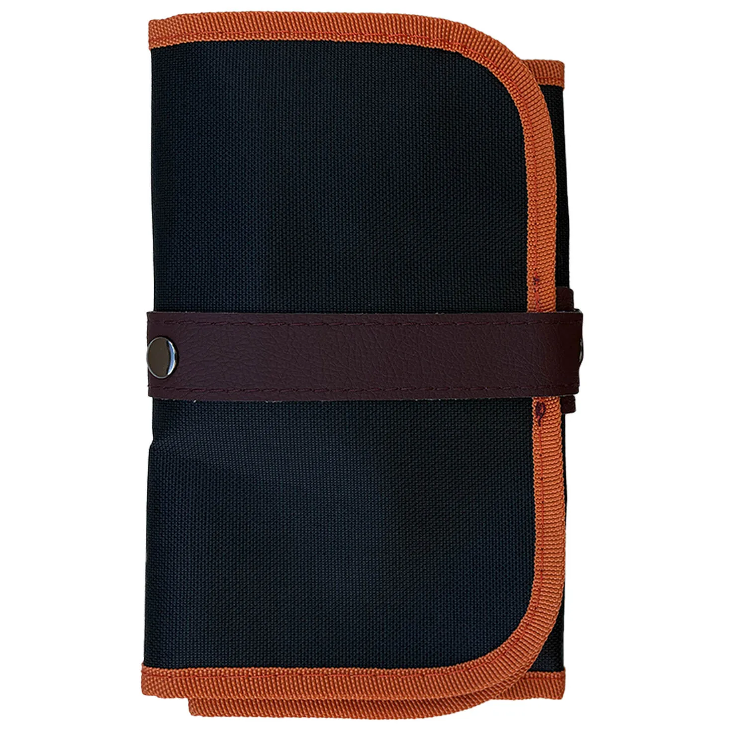Estuche Enrollable Renart Con 36 Espacio Negro borde Naranja