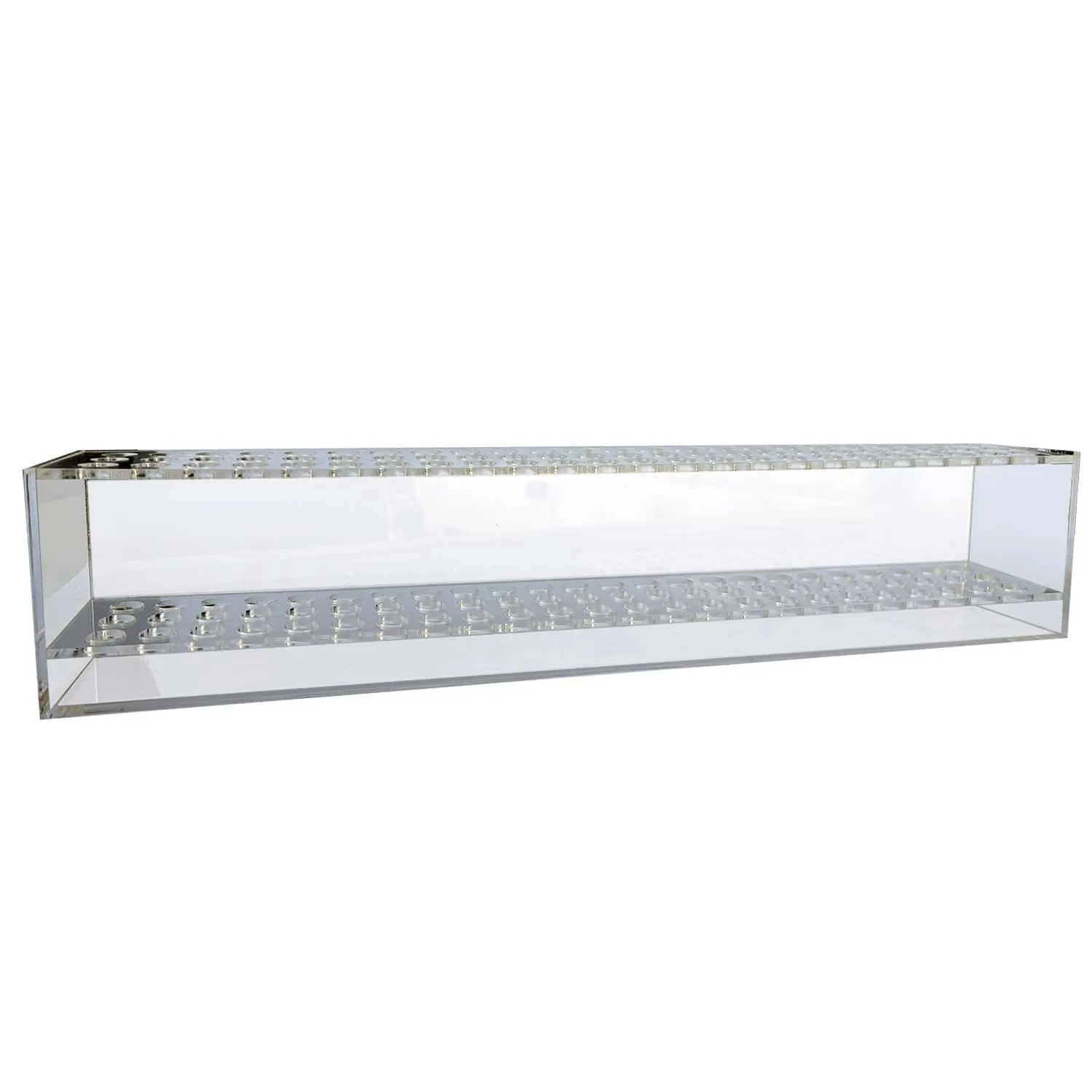 Exhibidor Acrilico Renart 42x8x6.5 cm 72 Espacios Vertical 1.2 cm ø