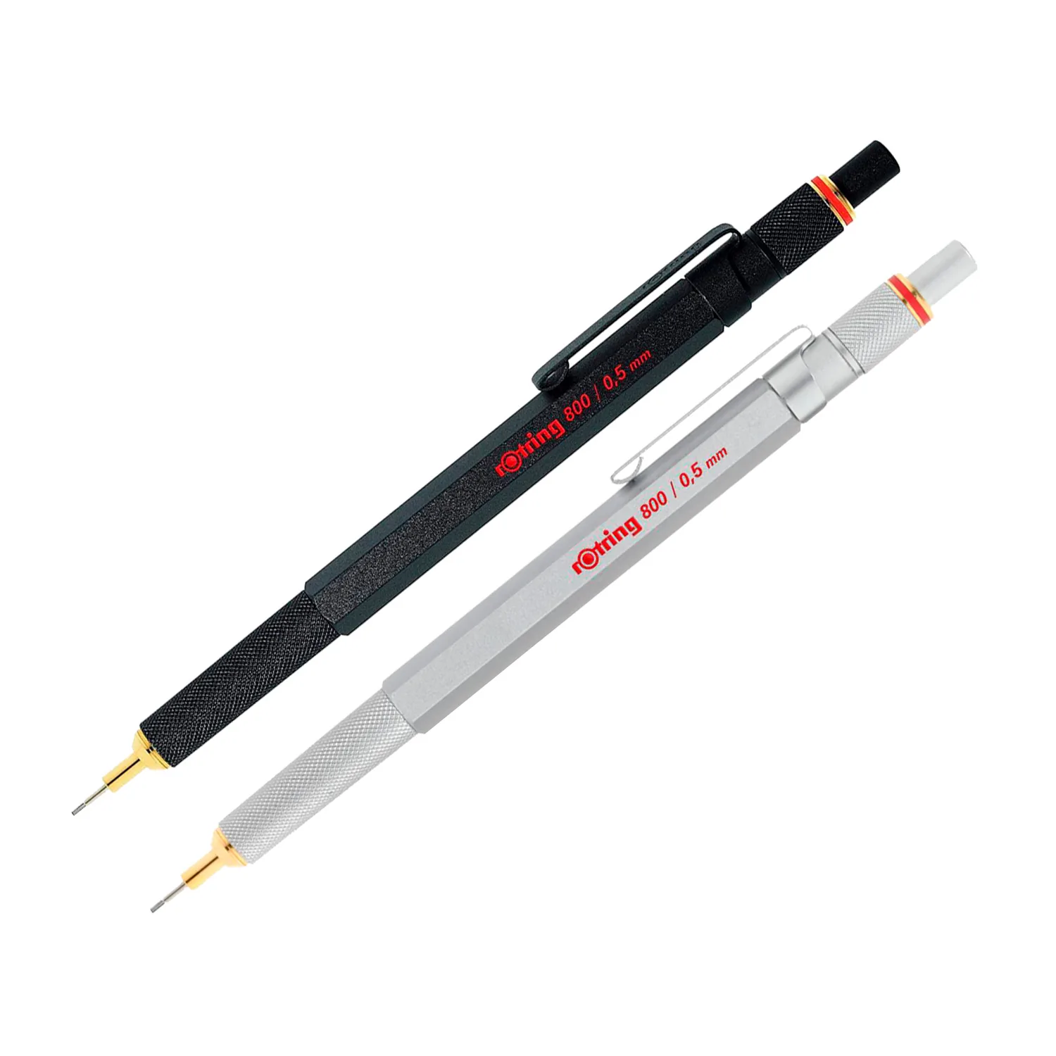 [1904447] Portamina Metálico Rotring 800 Punta 0.5mm (Negro)
