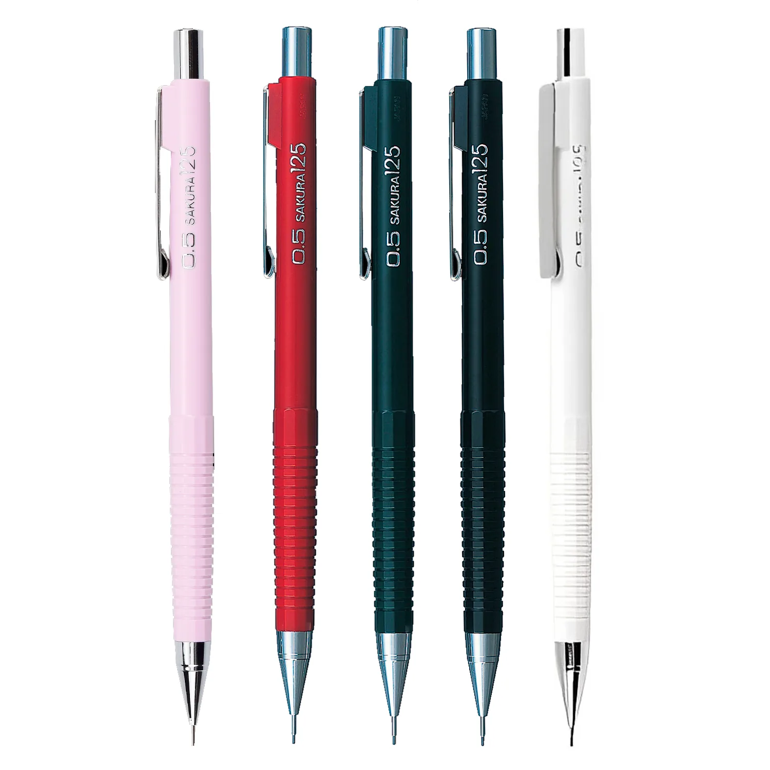 [XS-125#19] Portamina Profesional Con Amortiguación Sakura 0.5mm (Rojo)