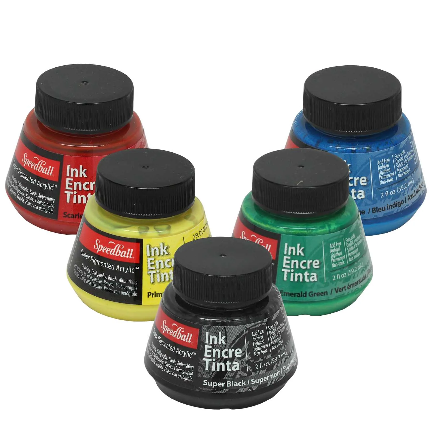 [3153] Tintas acrílicas para plumillas o pinceles o aerografía 60ml Speedball (Verde Esmeralda)