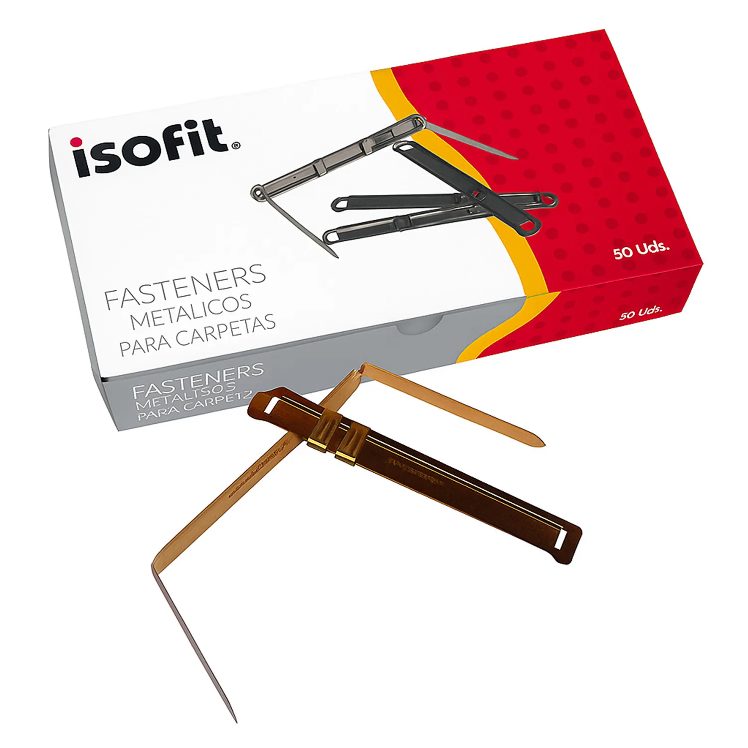 Acoclips Fasteners Isofit Metálicos Para Carpetas (50 uds)