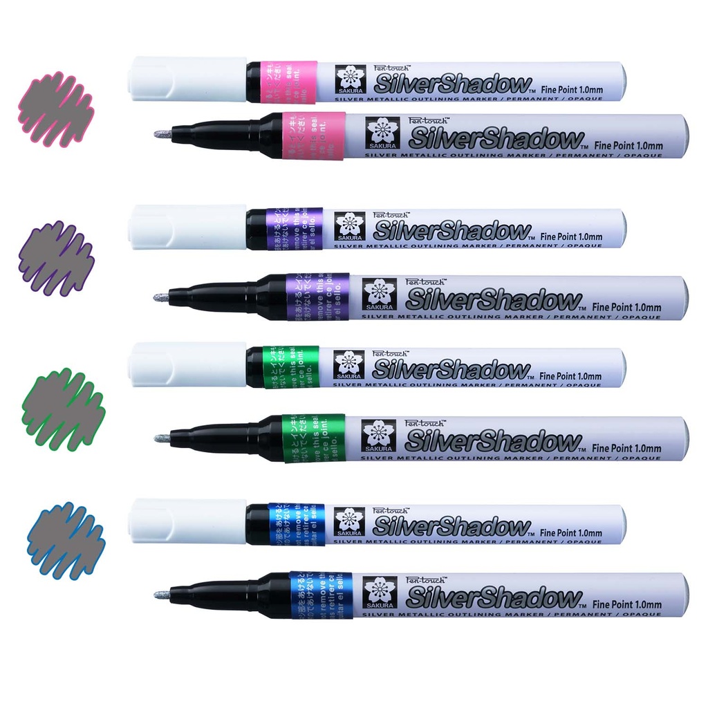 [XPMK-SS#24] Marcador Permanente Pen Touch Silver Shadow Sakura 1.0mm (Morado)