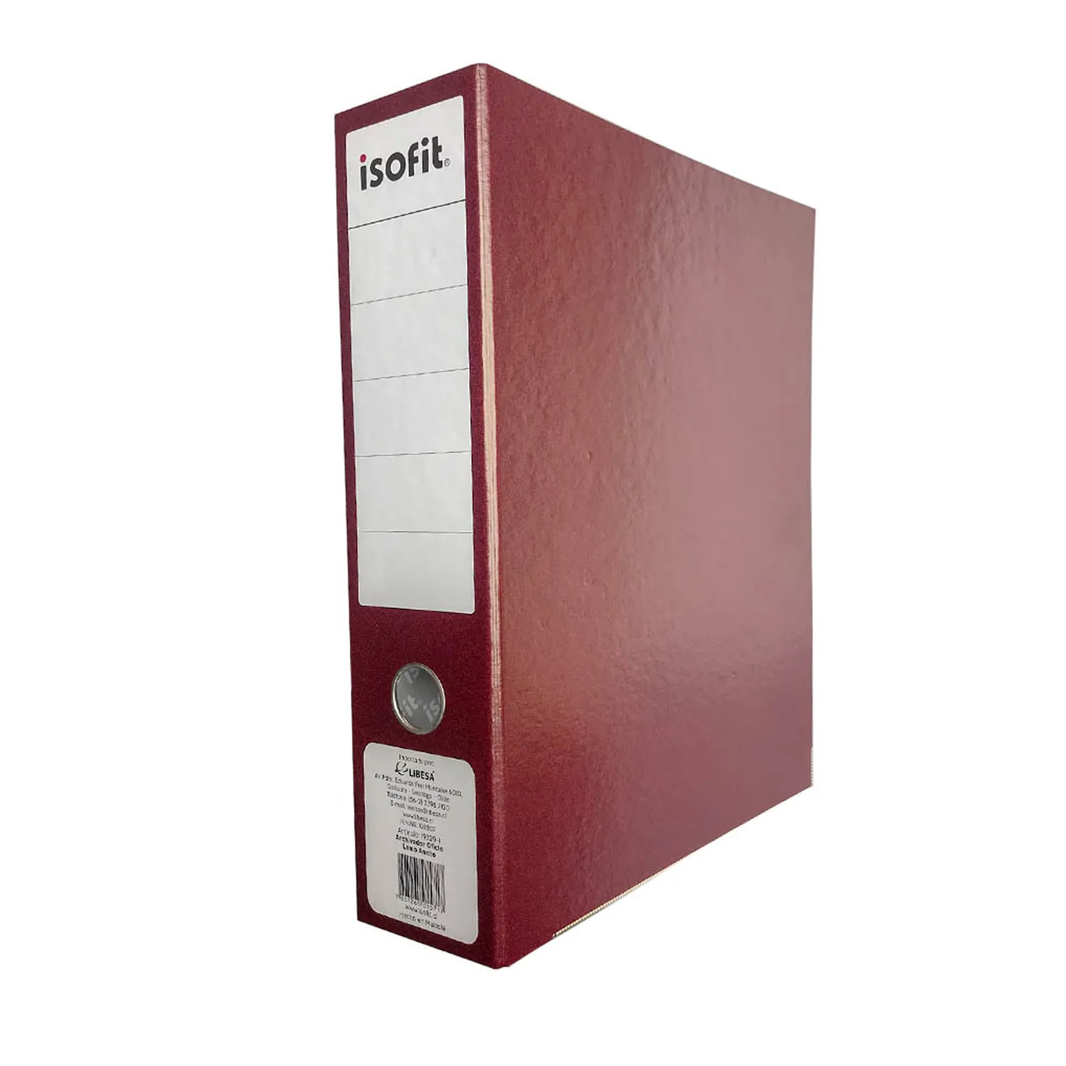 Archivador Oficio Lomo Ancho (F3) Isofit 3 Pulgadas Burdeo Clásico