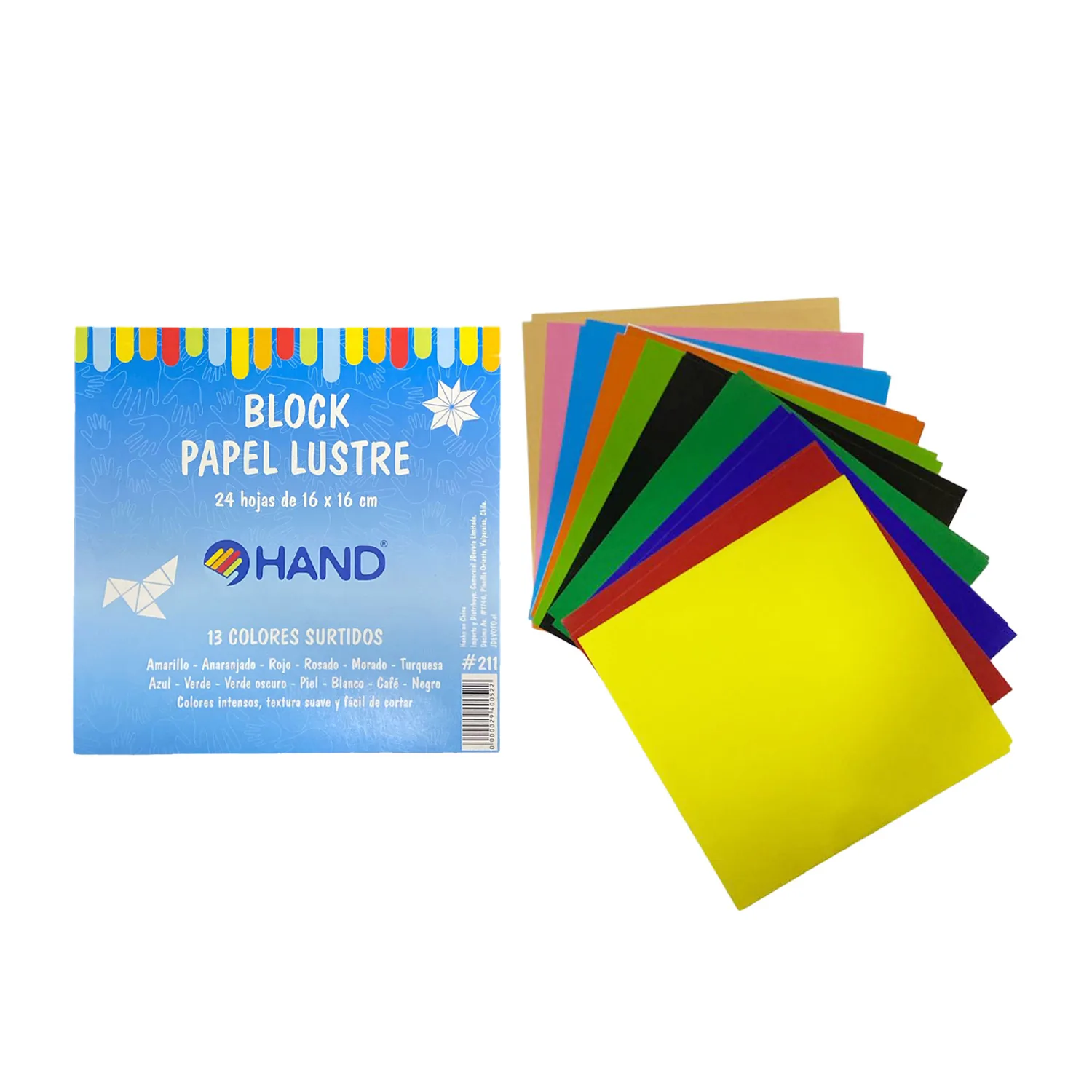 Block De Papel Lustre Hand16x16cm 24hj