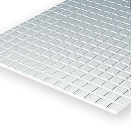 Lámina de poliestireno blanco 15x30cm Vereda 3.2 mm (1ud)