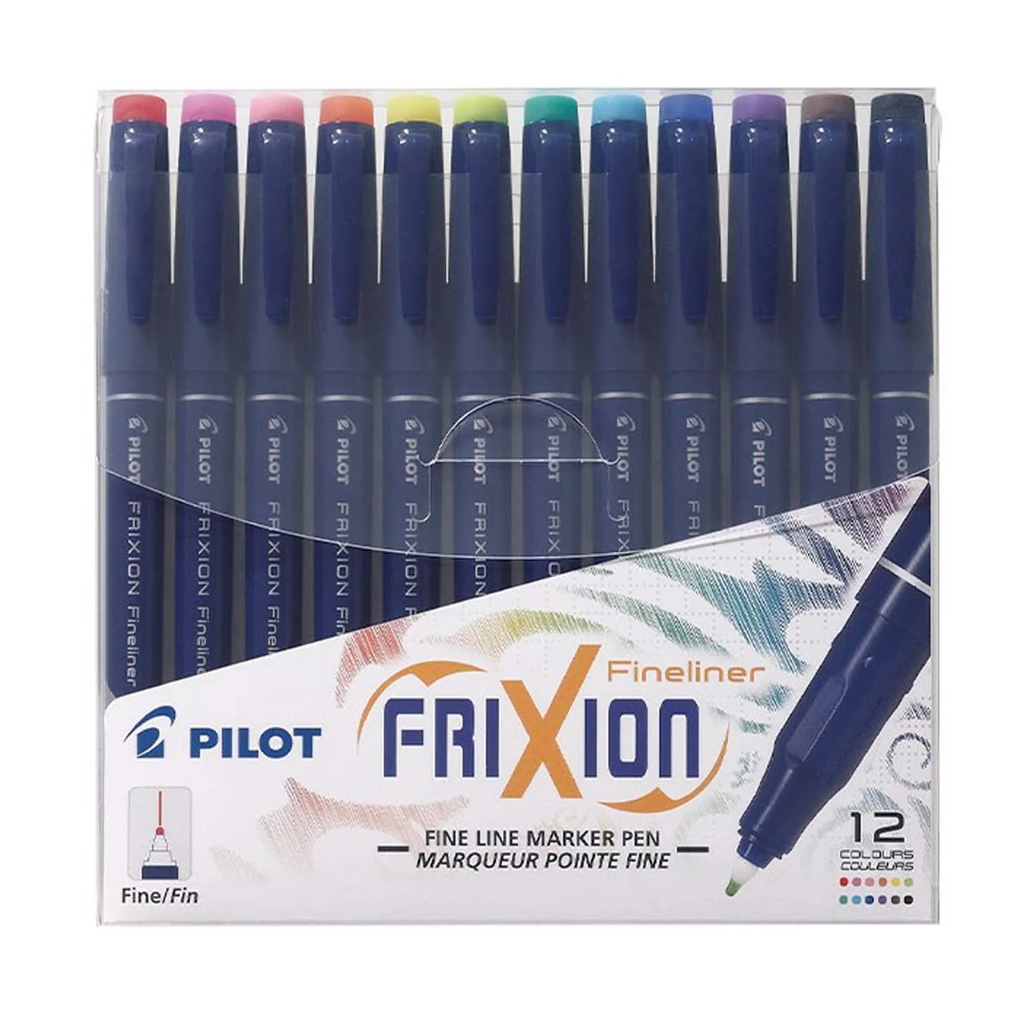 Marcador Borrable Pilot Frixion Fineliner 12 Colores